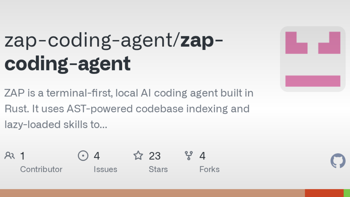 Primary source imagery related to ZAP Coding Agent: 31-Token Start, Local Caveat